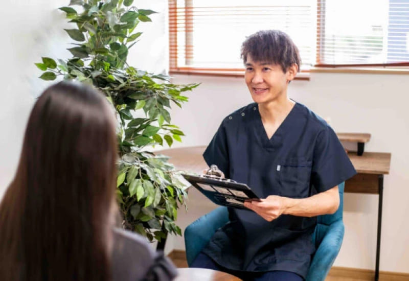 問診・検査には、時間を十分に取ります